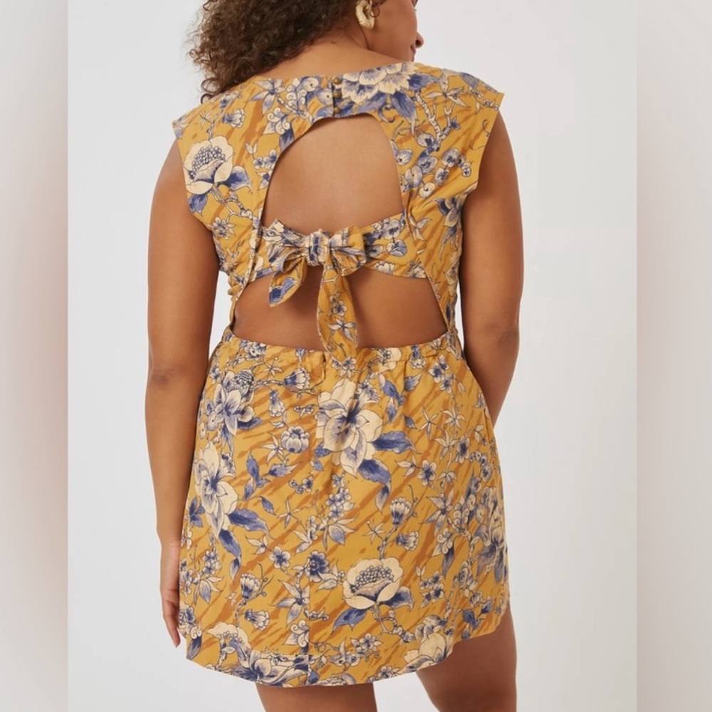 *Anthropologie Tie Back Utility Dress - Picture 3 of 6